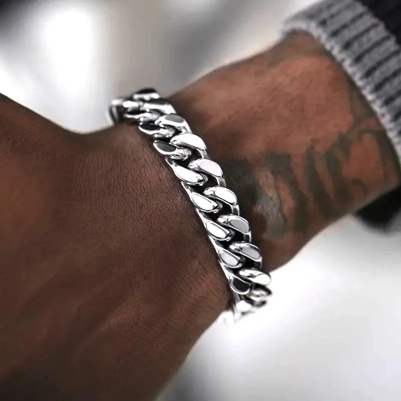 Stainless Steel Bracelet for Men - 8mm-14mm Wide